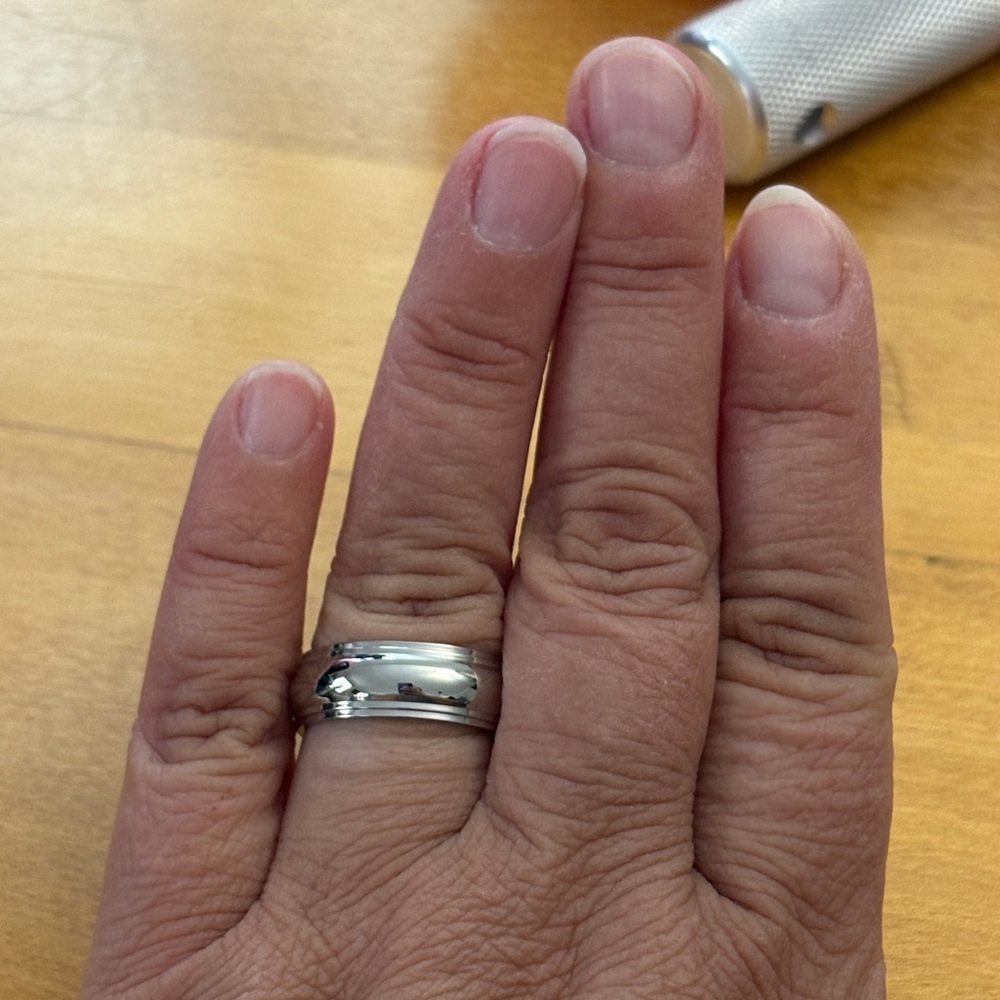 Classic Stainless Steel Wedding Band Men's Size 12.5 comfort band - Picture 3 of 9